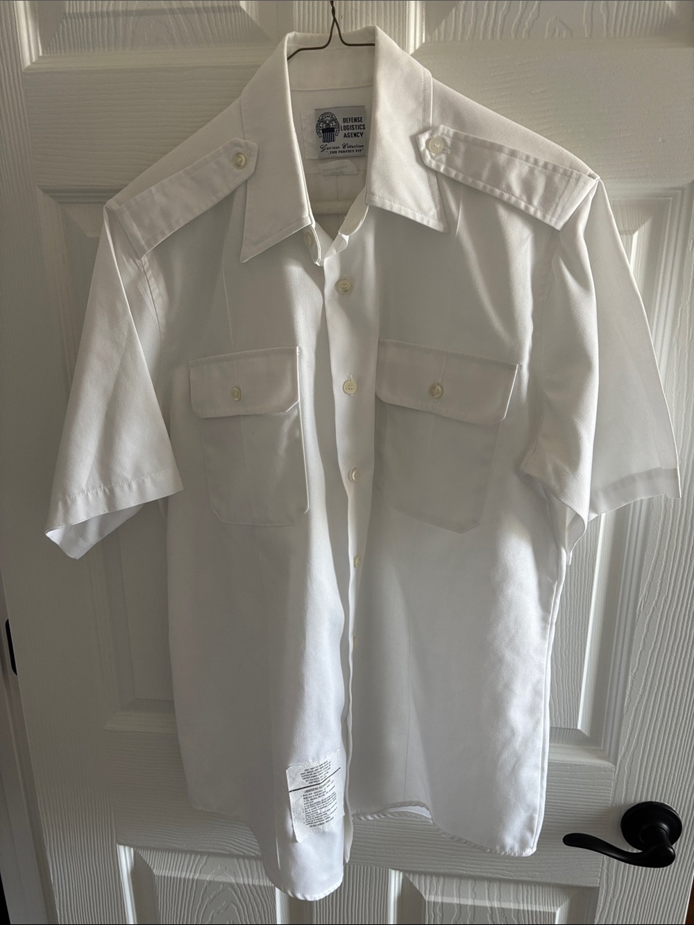 Men's Army White Short Sleeve Shirt
